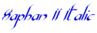 Xaphan II Italic लिपि